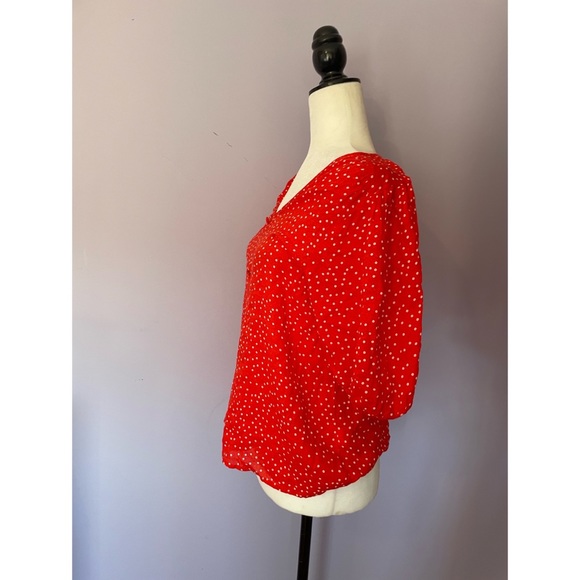 Anthropologie W5 concepts Red polka dot blouse - Picture 4 of 4